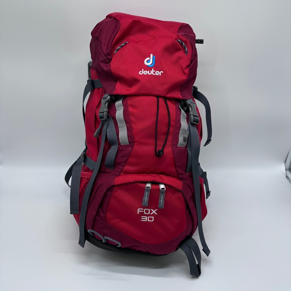 Deuter Fox 30 Hiking Backpack Red Burgundy Technical Youth Pack VariQuick 30L